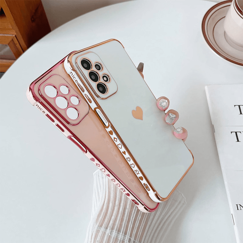 Maska Heart Frame za Samsung A16 5G/ A166B boja white, pink - Maske za telefone
