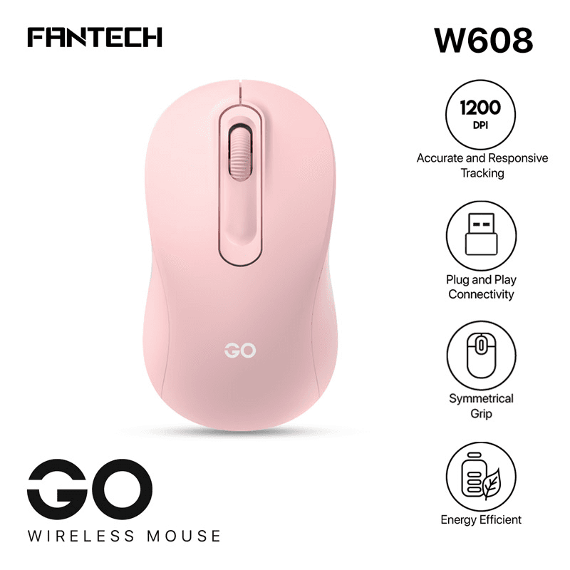 Mis Wireless Gaming Fantech W608 GO boja pink, black, blue - Periferija