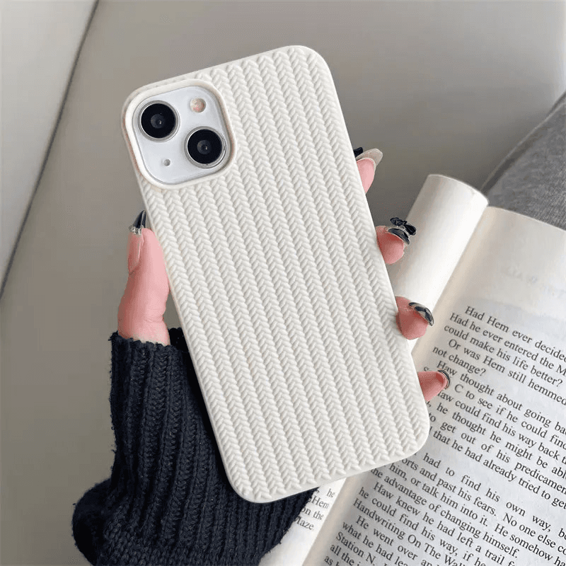 Maska Knit za iPhone 14 Pro . boja pink, mint - Maske za telefone