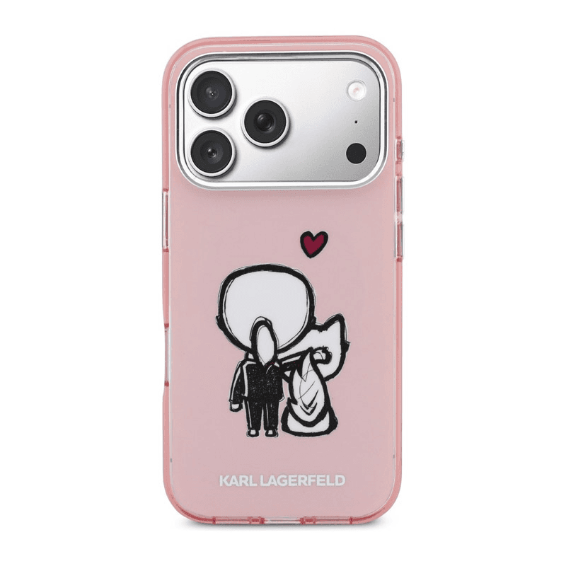 Karl Lagerfeld case Karl & Choupette Back MagSafe for iPhone 17 Pro gray - Maske za telefone