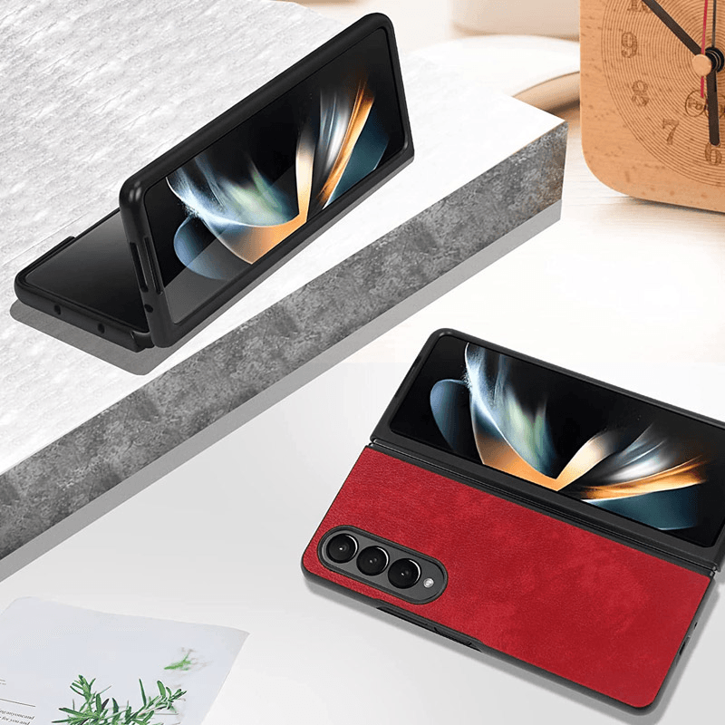 Maska Leather za Samsung Galaxy Z Fold 4 crvena. - Maske za telefone