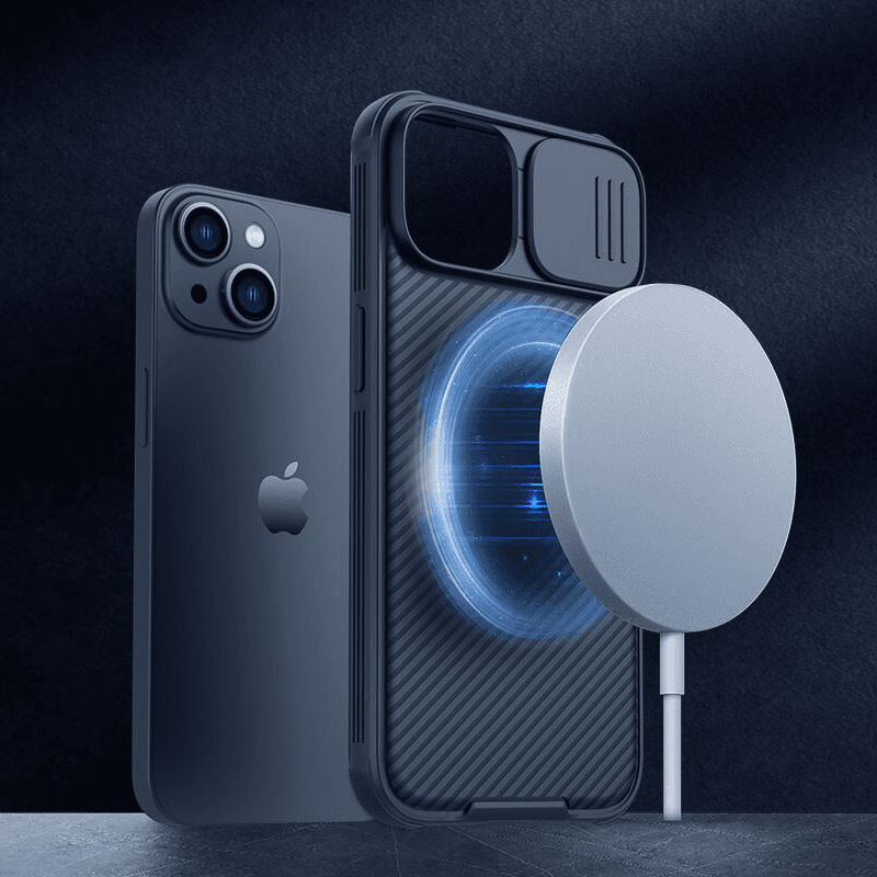 Чехол Nillkin CamShield Pro Magnetic для iPhone 15 синий - Maske za telefone