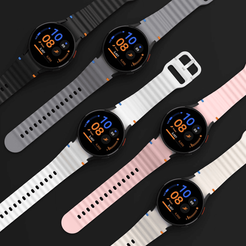Силиконовый браслет для умных часов Samsung Galaxy watch 7 белый - Satovski dodaci