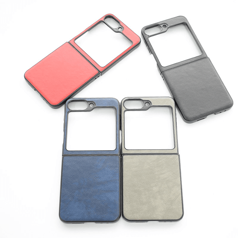Чехол Leather для Samsung Galaxy Z Flip 6/ F741B/ Z Flip 7 FE 5G/ F761B красный - Maske za telefone