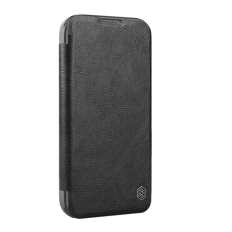 Maska na preklop Nillkin Qin Prop za iPhone 16 boja black, brown - Maske za telefone