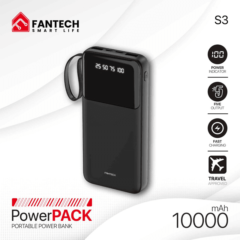 Повербанк Fantech S3 10000mAh 10W синий - Power bank