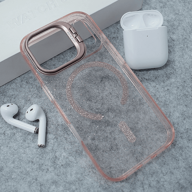 Чехол Mag Case Bling Camera Bracket для iPhone 17 Pro Max серебряный - Maske za telefone
