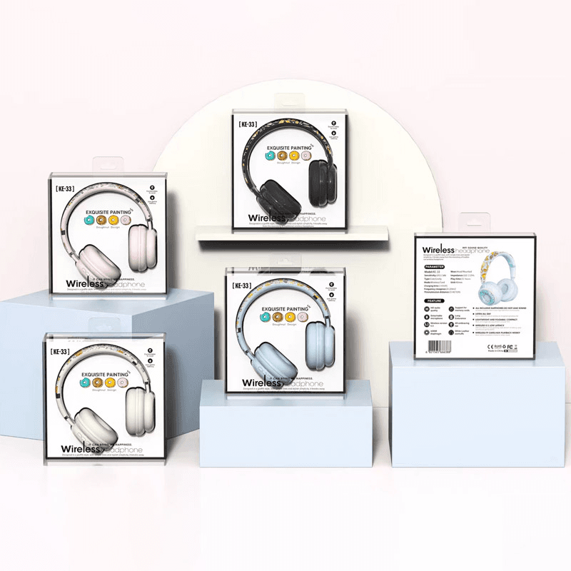 Bluetooth slusalice KE33 boja pink, white, blue - Bežične slušalice