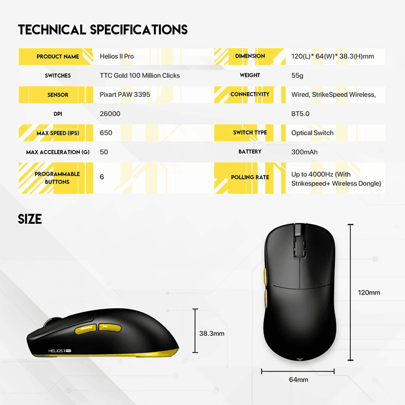 Mis Wireless Gaming Fantech XD3 (V3) PRO 4K Helios II sa ACM03 (dongle) boja black, white - Periferija
