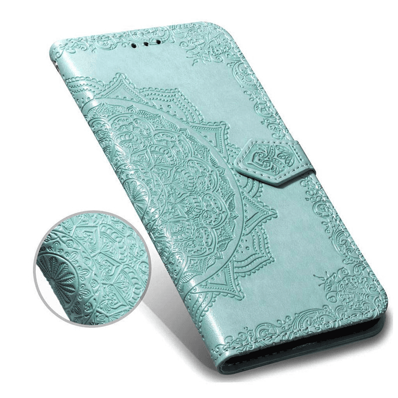 Maska na preklop Arabesque flip za Samsung S10e/ G970 . boja pink, green - Maske za telefone