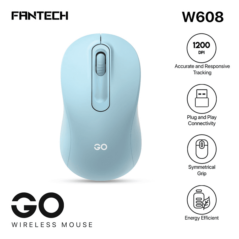 Mis Wireless Gaming Fantech W608 GO boja pink, black, blue - Periferija