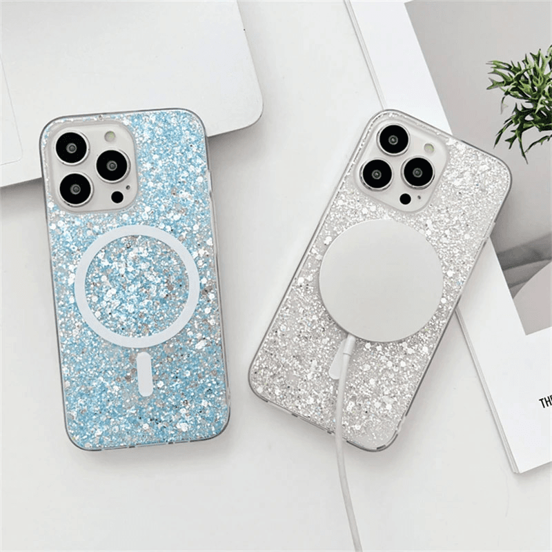 Maska Shine Shimmer Mag Case za iPhone 13 Pro Max boja blue, pink, yellow - Maske za telefone