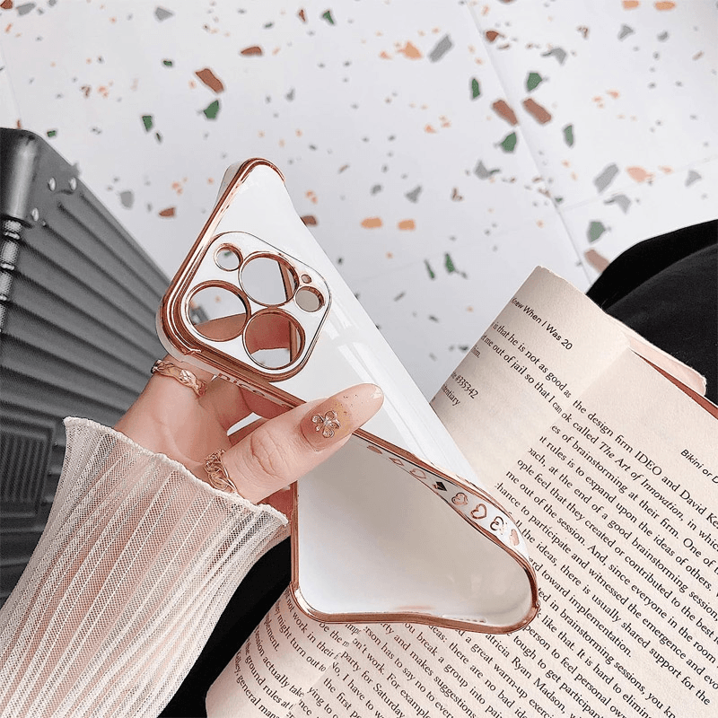Чехол Heart Frame для iPhone 17 Pro Max белый - Maske za telefone
