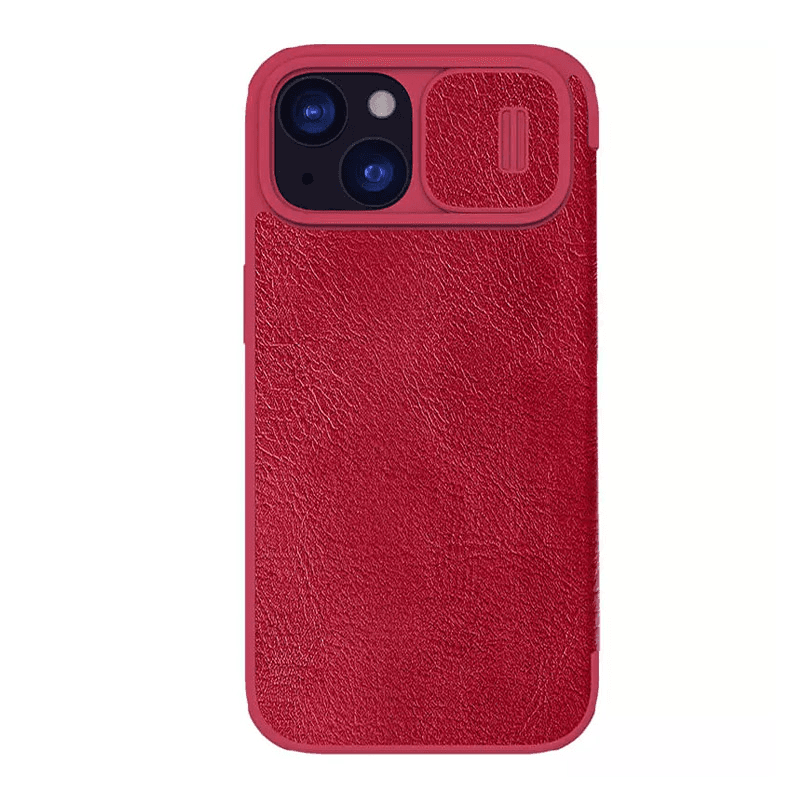Maska na preklop Nillkin Qin Pro za iPhone 15 Plus boja red, brown, black - Maske za telefone