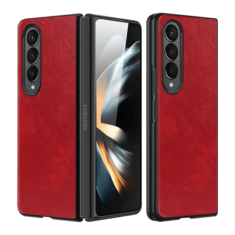 Maska Leather za Samsung Galaxy Z Fold 4 crvena. - Maske za telefone