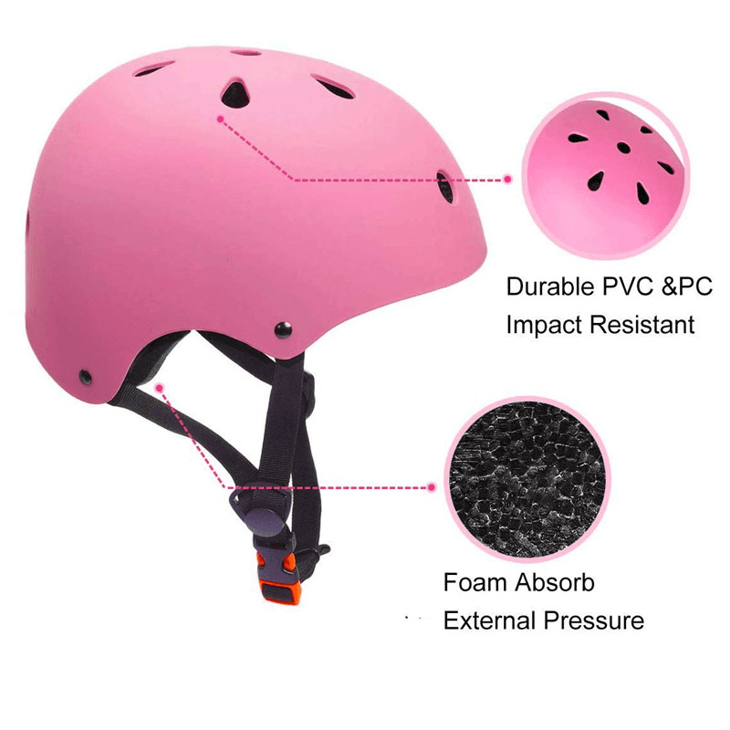 Kaciga za trotinet,rolere,skateboard (L 58-62 cm) boja black, blue, pink, red, white - Razno