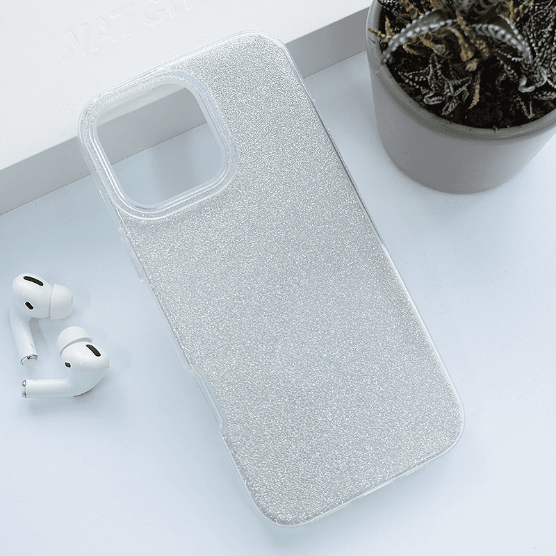 Maska Crystal Dust za iPhone 16 Pro Max boja silver, pink - Maske za telefone