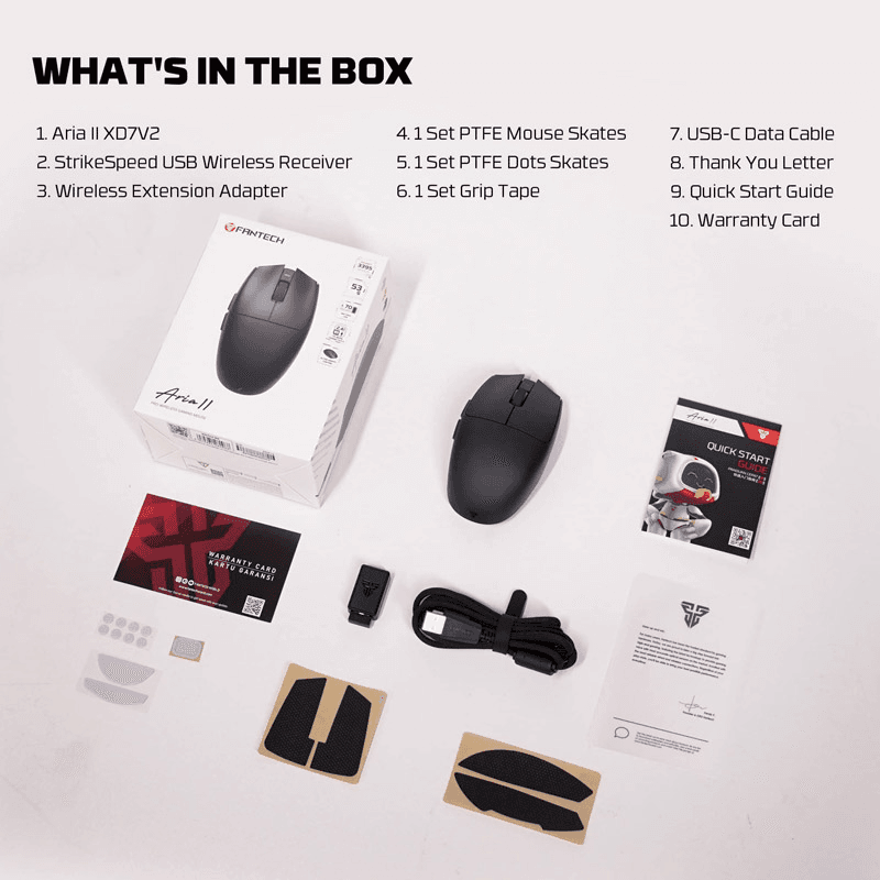 Mis Wireless Gaming Fantech XD7V2 Aria II boja red, white - Periferija