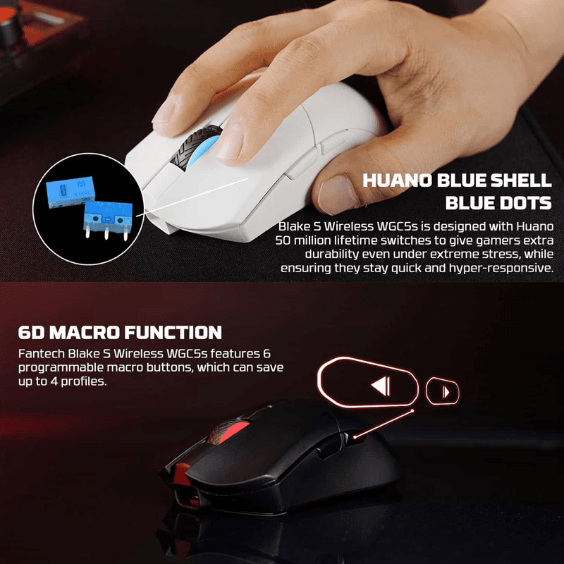 Мышь Wireless Gaming Fantech WGC5S blake белый - Periferija