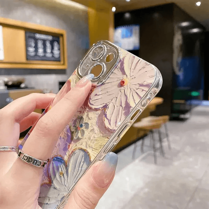 Maska Painting Flower za iPhone 15 boja blue, green - Maske za telefone