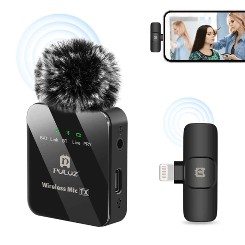 Wireless lavalier microphone for mobile phone PULUZ PU645B iPhone Lightning - Mikrofoni