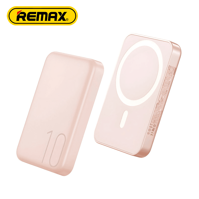 Power Bank REMAX Magnetic RPP-65 PD +QC 15W Fast Charging kapacitet 10000mAh snaga 20W boja white, pink - Power bank