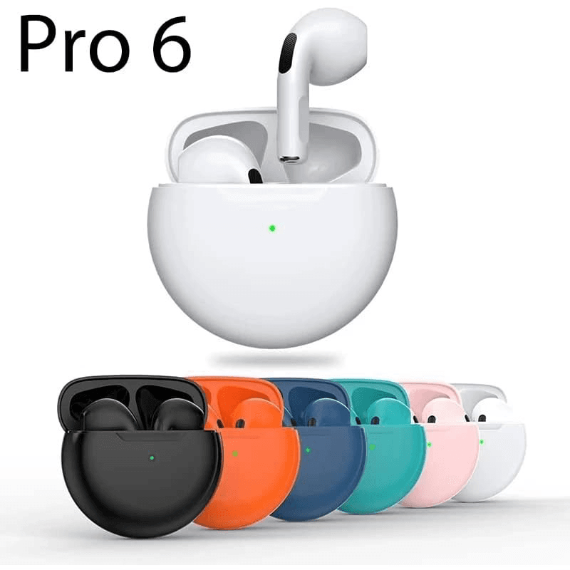 Bluetooth slusalice AirPhones Pro 6 HQ boja ljubicaste, pink, narandzaste, tamno plave, black, white, green - Bežične slušalice