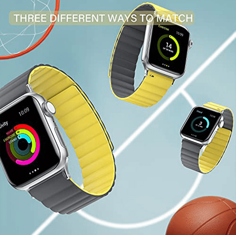 Silikonska narukvica za Apple Watch sa magnetom 42/ 44/ 45/ boja blue, black, burgundy, gray, yellow, orange velicina 49mm - Satovski dodaci