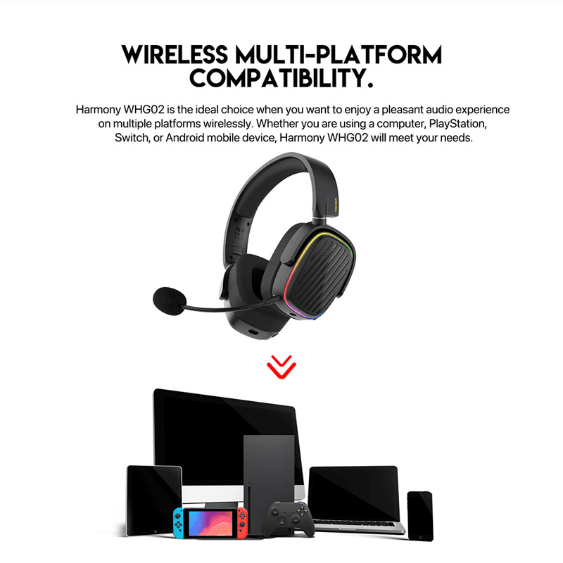 Bluetooth наушники Fantech WHG02 Harmony белые - Gaming slušalice