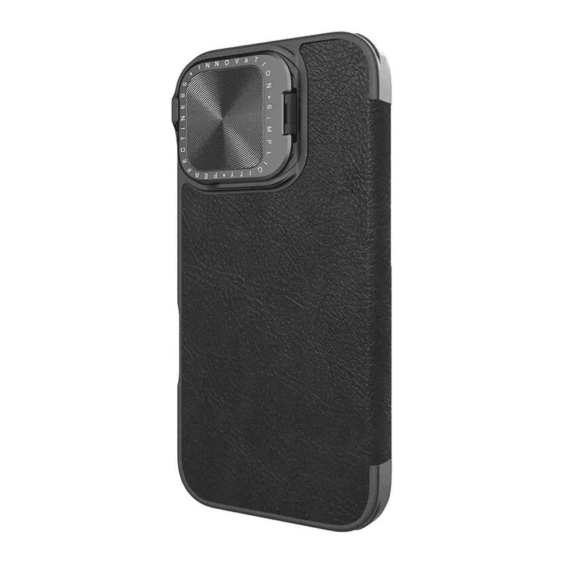 Maska na preklop Nillkin Qin Prop za iPhone 16 boja black, brown - Maske za telefone