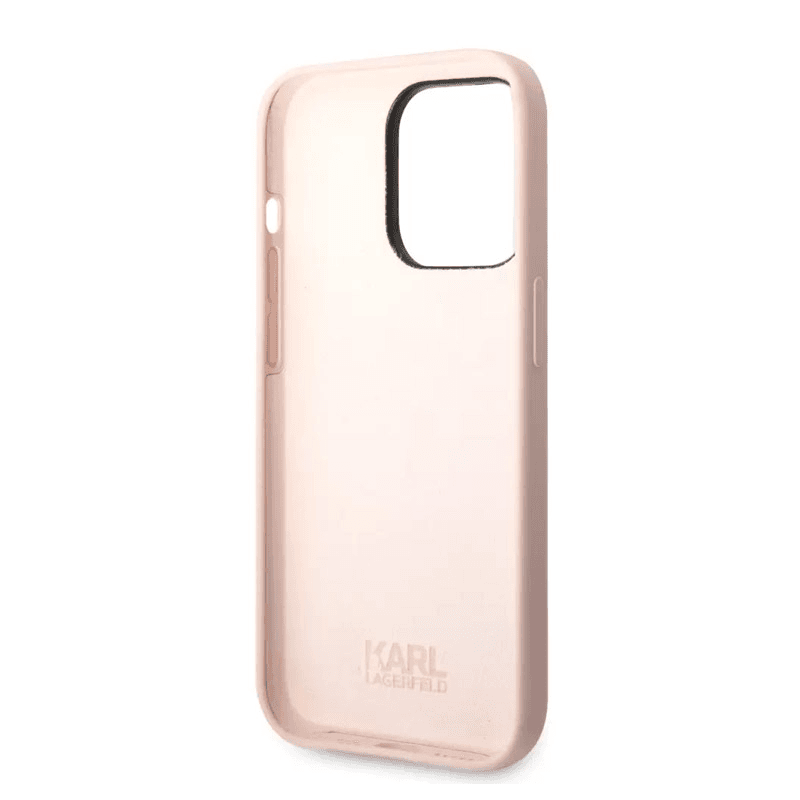 Maska Karl Lagerfeld Hc Silicone NFT Ikonik za iPhone 15 Pro Max boja pink, black - Maske za telefone