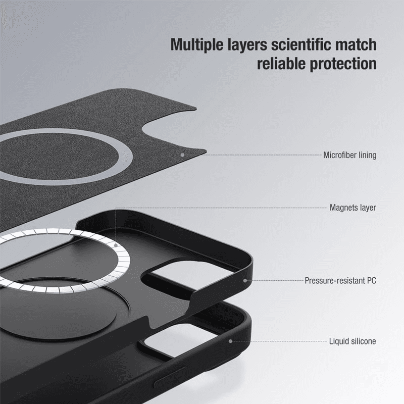 Nillkin case CamShield Silky Magnetic for iPhone 15 Plus black - Maske za telefone