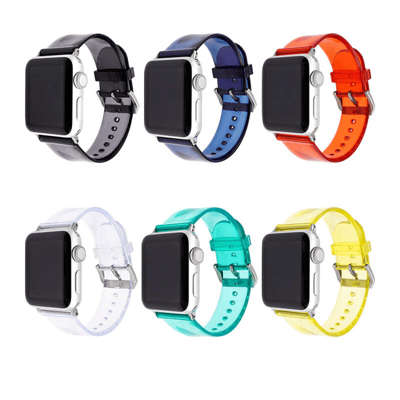 Ремешок для Apple Watch Sport Silicone Strap 38/ 40/ 41 mm прозрачный - Satovski dodaci