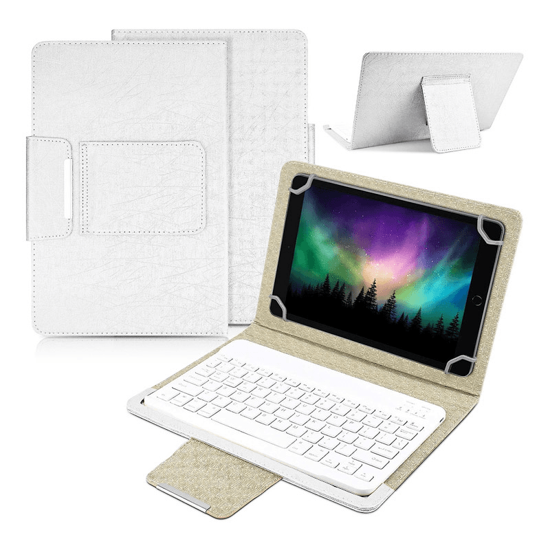Case Leather 10-11 in with bluetooth tastaturom gold - Tableti