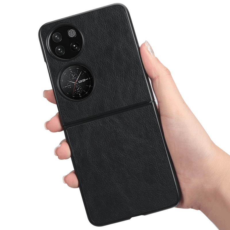 Maska Leather za Huawei P50 pocket boja black, brown - Maske za telefone