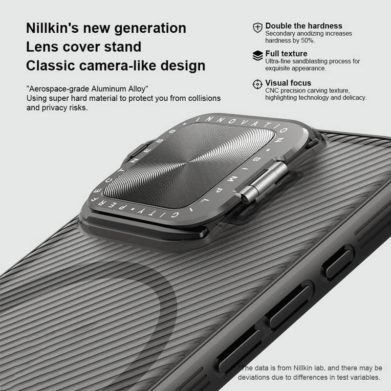 Чехол Nillkin CamShield Prop Magnetic для iPhone 16 Pro прозрачный чёрный - Maske za telefone