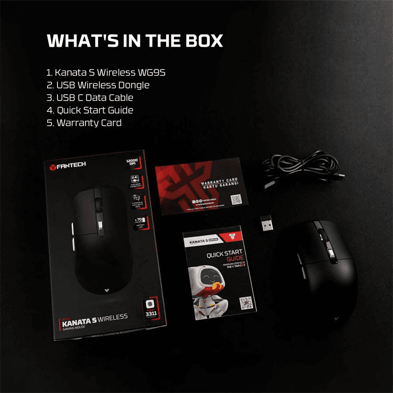 Мышь Wireless Gaming Fantech WG9S Kanata S красный - Periferija