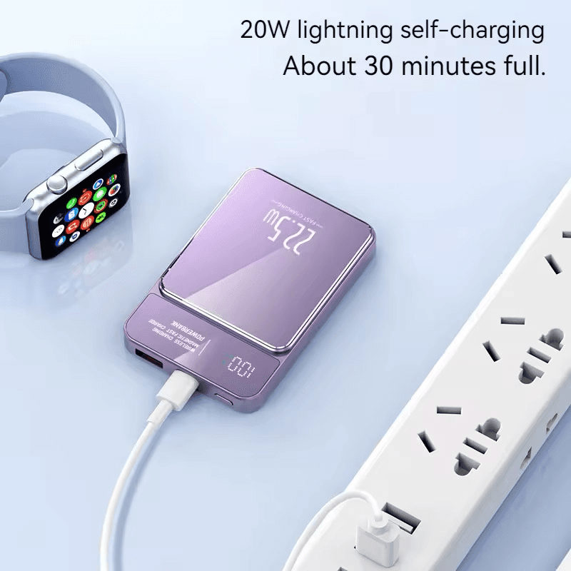 Power Bank Mag Charger 22, kapacitet 10000mAh snaga 5W boja black, blue, purple - Punjači i kablovi