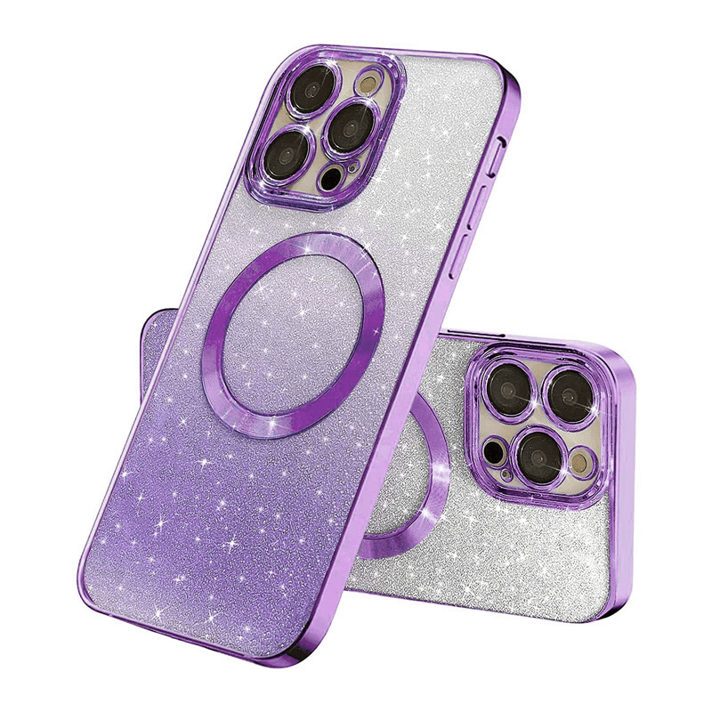 Чехол Mag Case Electroplated для iPhone 16 Pro Max фиолетовый - Maske za telefone