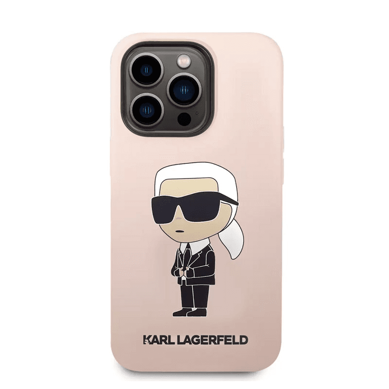 Maska Karl Lagerfeld Hc Silicone NFT Ikonik za iPhone 15 Pro Max boja pink, black - Maske za telefone