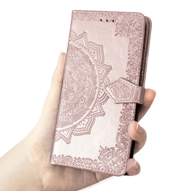 Maska na preklop Arabesque flip za Samsung S10e/ G970 . boja pink, green - Maske za telefone