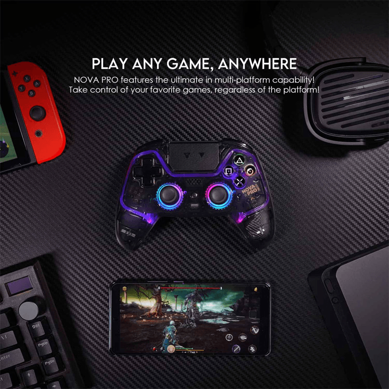 Wireless gamepad Fantech WGP14V2 NOVA PRO multiplatform RGB black - Gejmpad za PS5