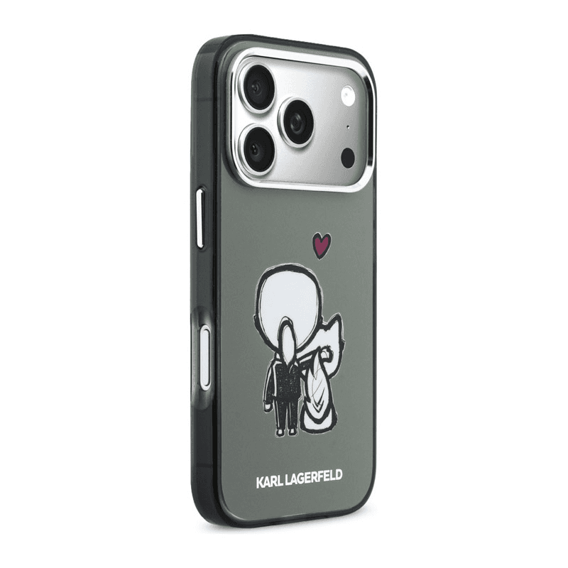 Karl Lagerfeld case Karl & Choupette Back MagSafe for iPhone 17 Pro gray - Maske za telefone