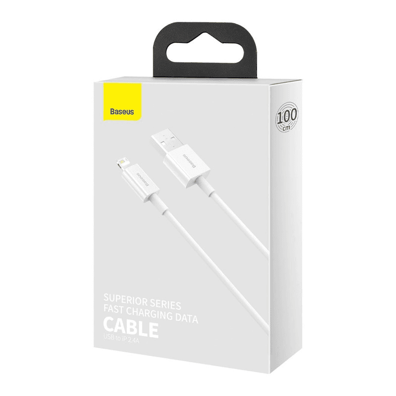 Kabel Baseus Superior Series Fast Charging USB na Lightning 2.4A duzina 1m boja black, white - Punjači i kablovi