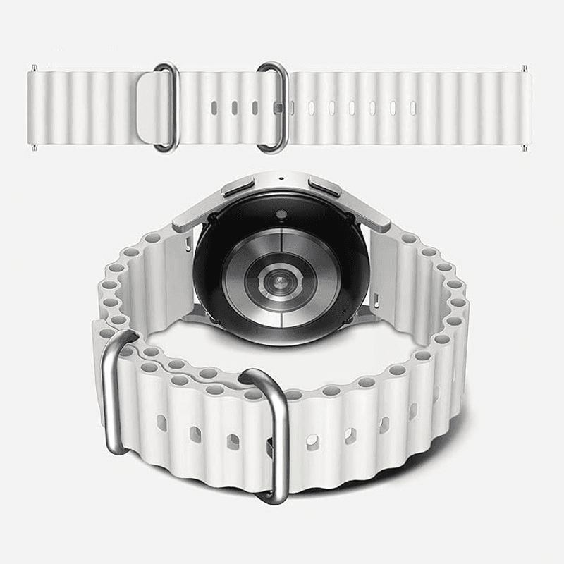 Silicone strap for Samsung Galaxy watch Ultra 47mm smartwatch white - Satovski dodaci