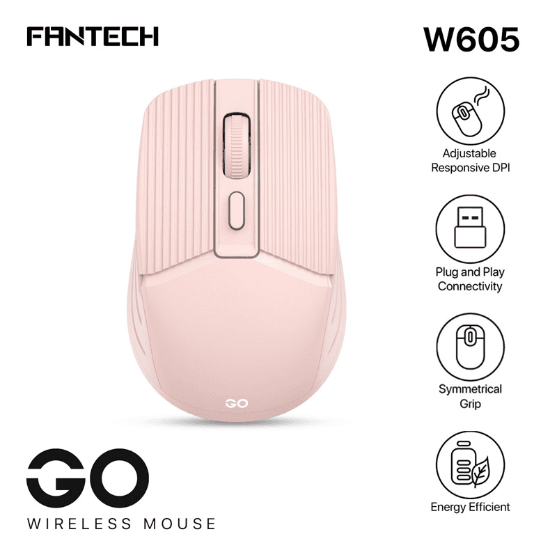 Мышь Wireless Gaming Fantech W605 GO розовый - Periferija