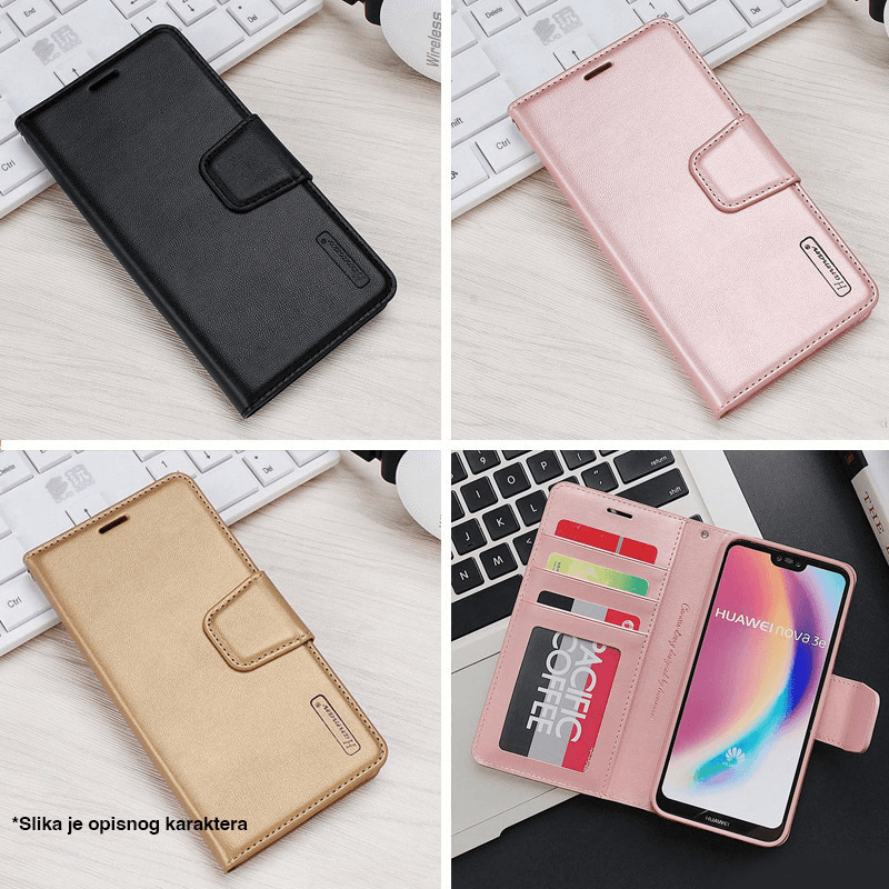 Maska na preklop Hanman Mill za Xiaomi Redmi Note 14 4G boja black, pink - Maske za telefone