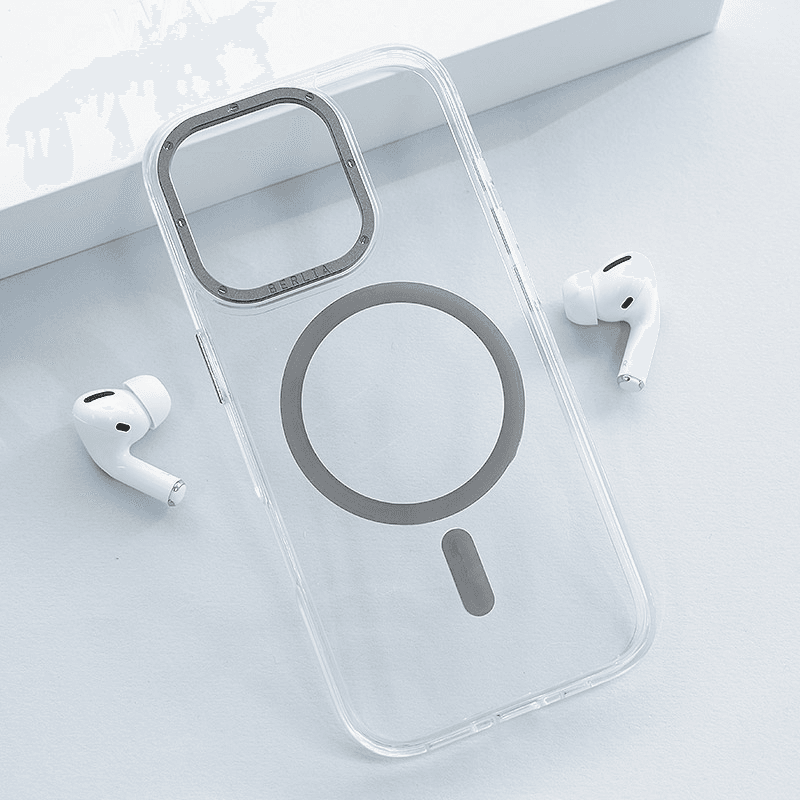 Чехол Berlia Crystal Armor Magnetic для iPhone 16 Pro Max прозрачный белый - Maske za telefone