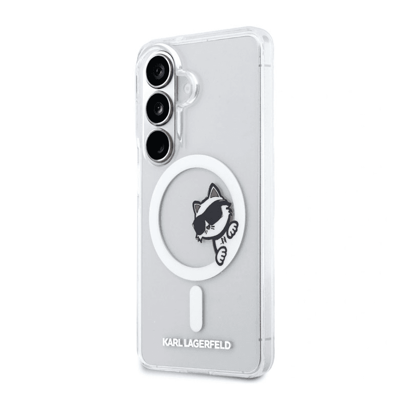 Maska Karl Lagerfeld IML Peekaboo Choupette MagSafe za Samsung S26/ S941B boja pink, transparent - Maske za telefone