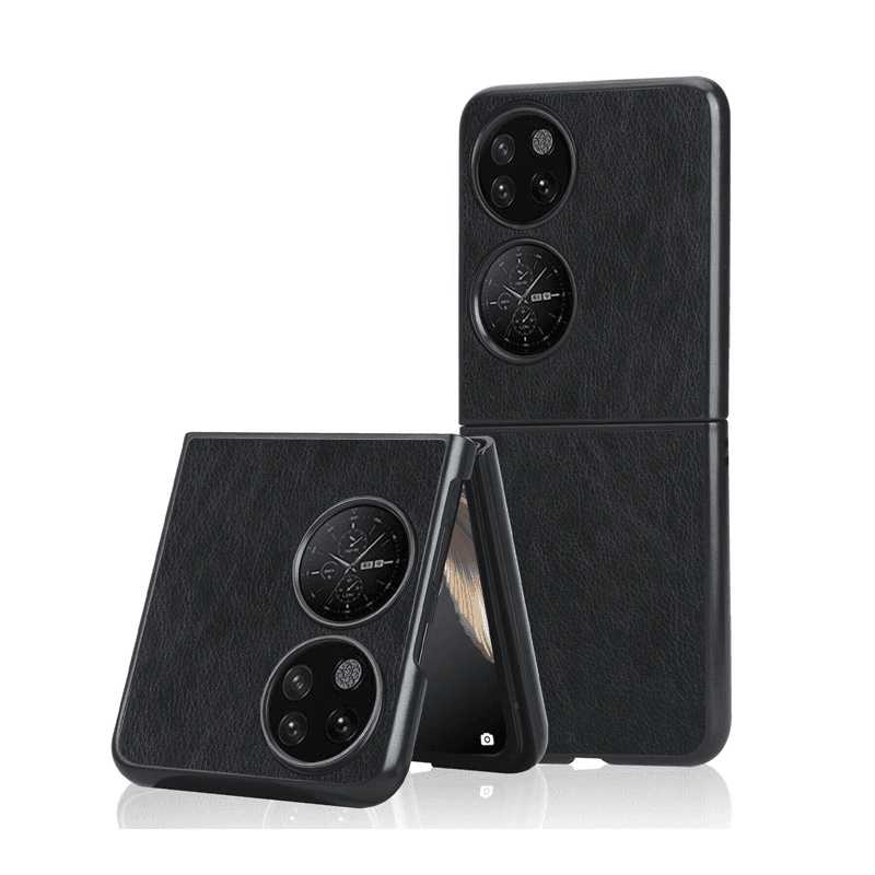 Maska Leather za Huawei P50 pocket boja black, brown - Maske za telefone